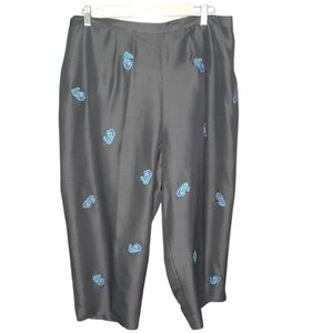 Studio I Black Silk Pants Size 18W